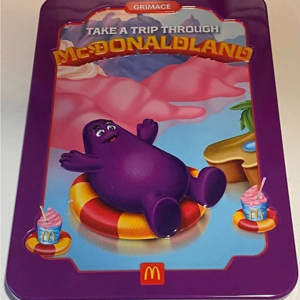 Grimace Tin McDonald Land Adult Happy Meal 2025 Collectible (1 of 6)